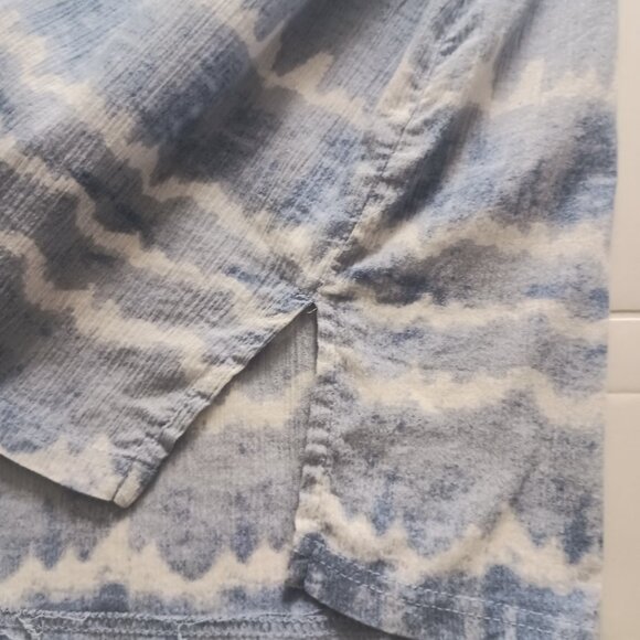 Cathy Daniels Plus Size V-Neck ¾ sleeve Tunic Top Lt Blue White Women’s Size XXL - Picture 5 of 12